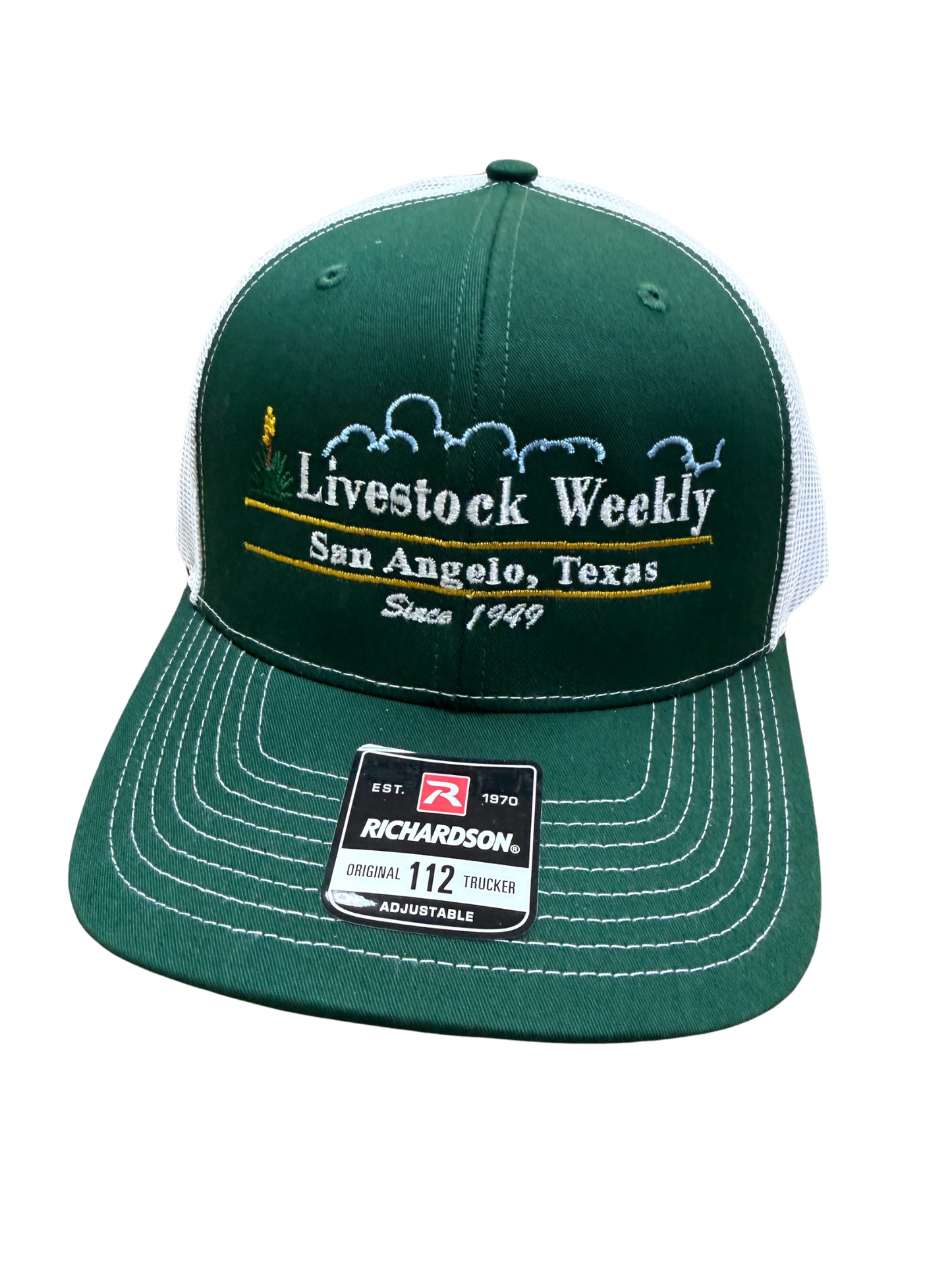 Richardson 112 Dark Green/White Mesh Trucker Cap
