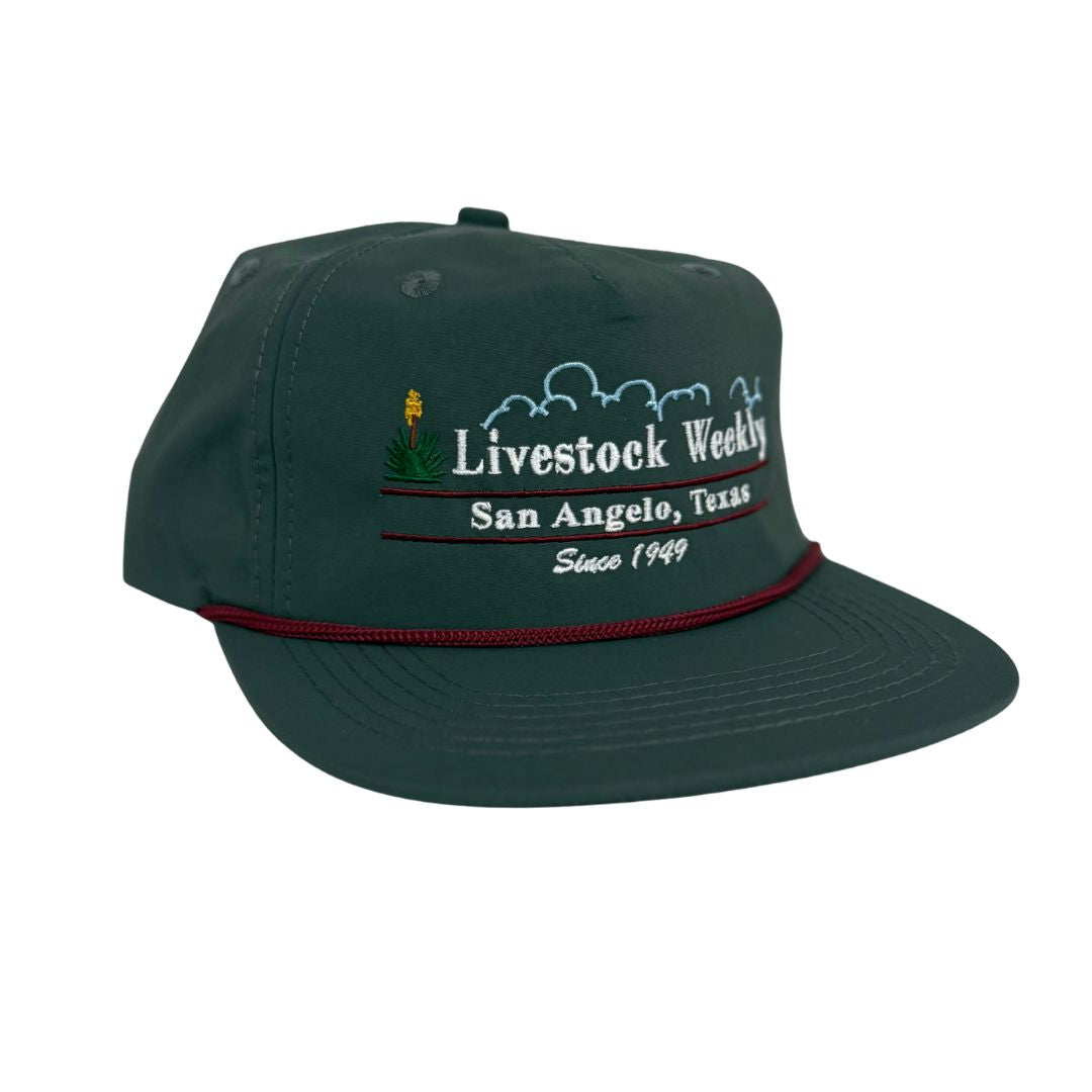 Gunmetal/Burgundy Rope Hat