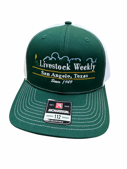 Richardson 112 Dark Green/White Mesh Trucker Cap